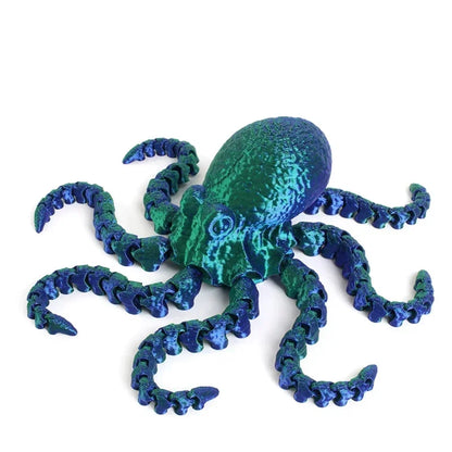 3D Printed Octopus Fidget Toy | Flexible Joints Desktop Ornament & Kids Gift