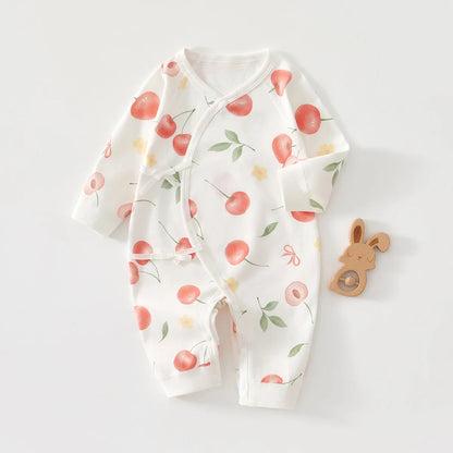 Baby Cotton Romper Pyjamas | Long Sleeve Spring & Autumn Newborn 0-6M