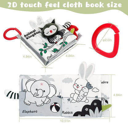 Soft 3D Sensory Cloth Book for Babies & Toddlers