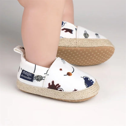 Baby Dinosaur Slip-On Shoes | Closed Toe Walking Shoes 0-18 Months