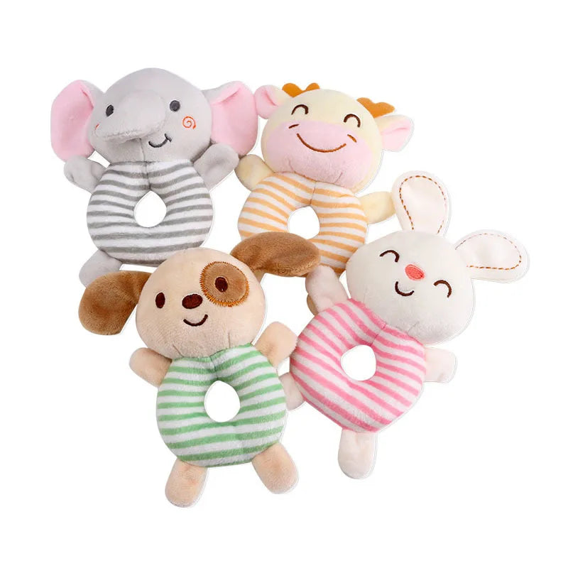 Baby Animal Plush Rattle Hand Ring Toy