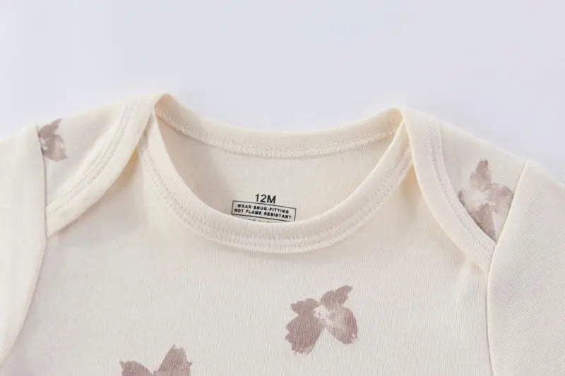 Baby Unisex Cotton Bodysuit 5-Pack | Short Sleeve Cartoon Print 0-12 Months