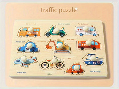 Montessori Shape Puzzle Board | Geometry Learning Toy for Toddlers & Preschoolers