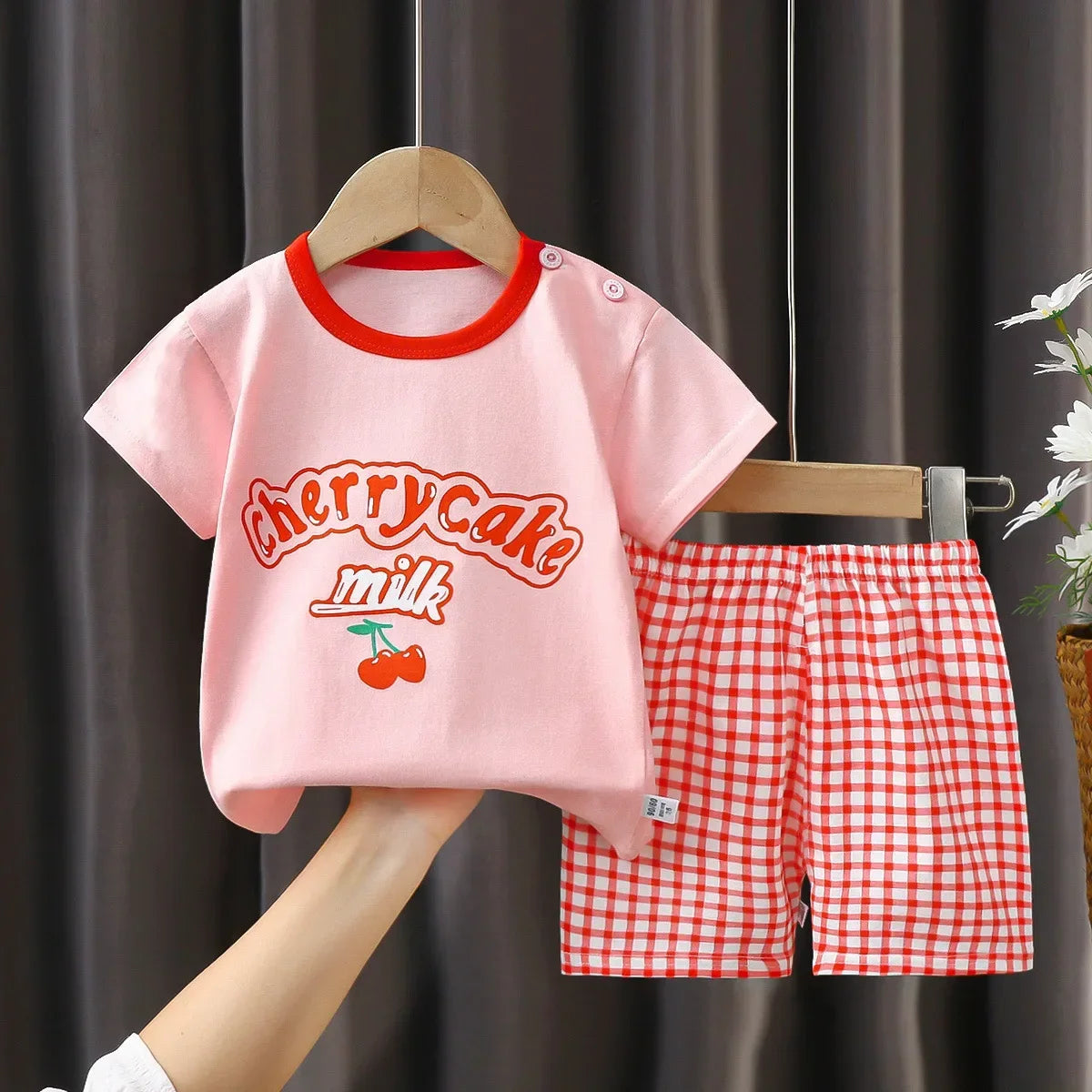 Kids Cotton T-Shirt & Shorts Set | Boys & Girls Summer Outfit 2PCS