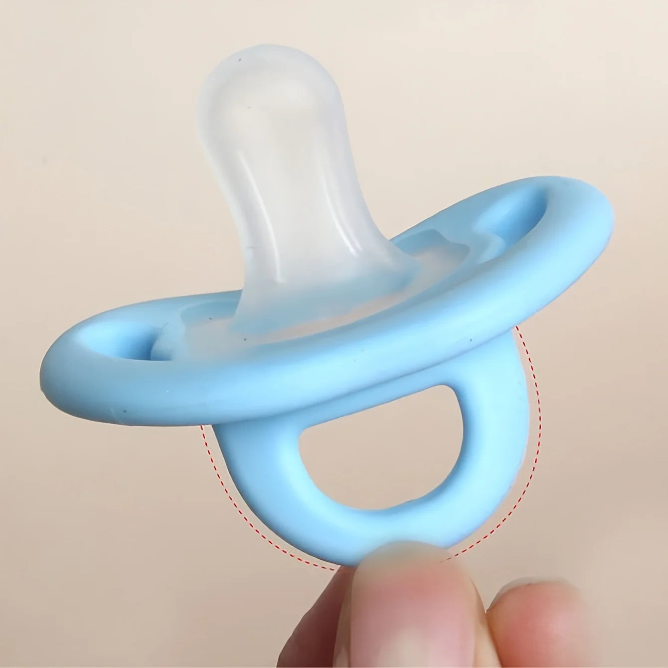 Silicone Baby Pacifier & Soother | Soft Thumb Nipple | Single & 2-Pack | Pink & Blue
