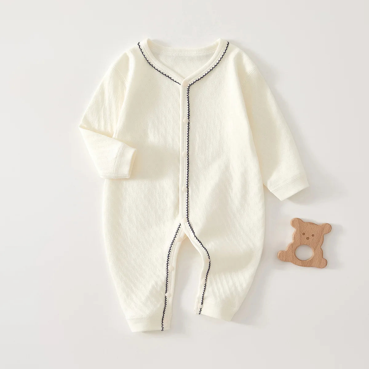Baby Cotton Hoodie Jumpsuit | Boneless Seam Spring & Autumn Onesie 0-18 Months