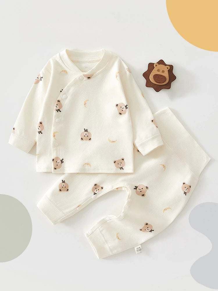 2-Piece Baby Cartoon Pyjama Set | Cotton Top & Pants Autumn Winter 0-18M