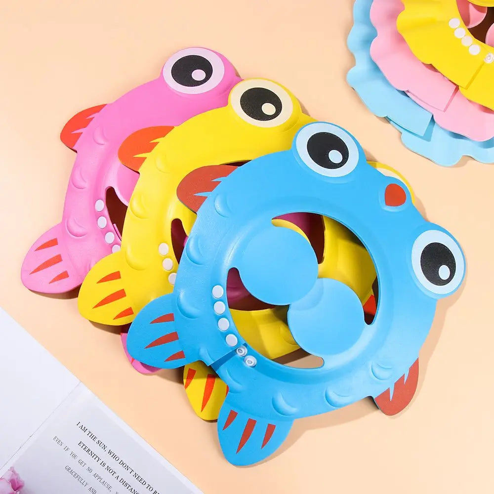 Baby Bath Shower Cap & Hair Shield | Waterproof Ear & Eye Protection | 3 Styles | Yellow, Pink & Blue