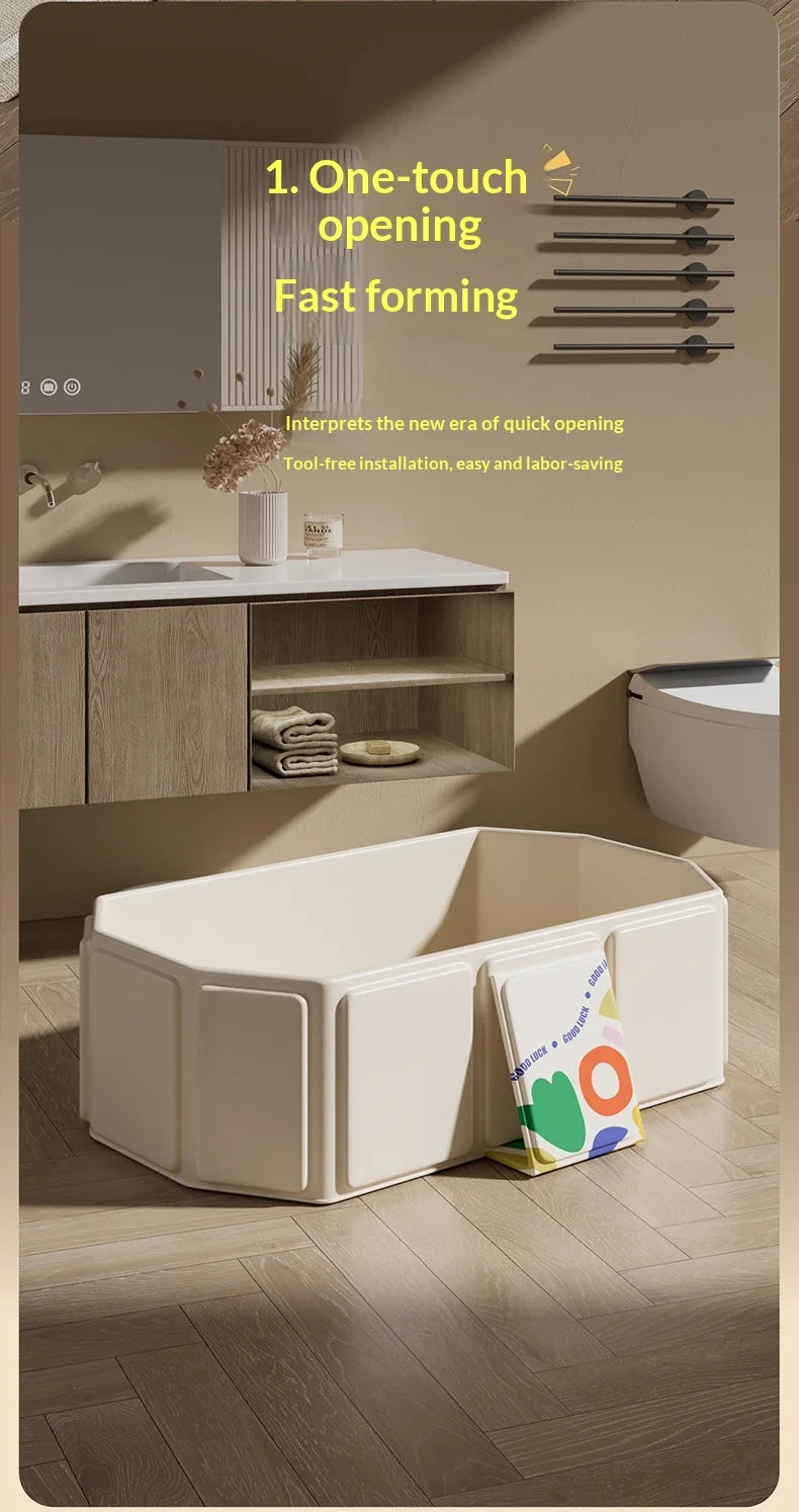 Large Foldable Baby Bathtub | Sit & Lie All-in-One Bath Tub for 0–5 Years