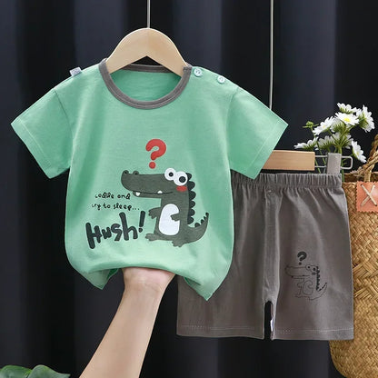 Kids Cotton T-Shirt & Shorts Set | Boys & Girls Summer Outfit 2PCS
