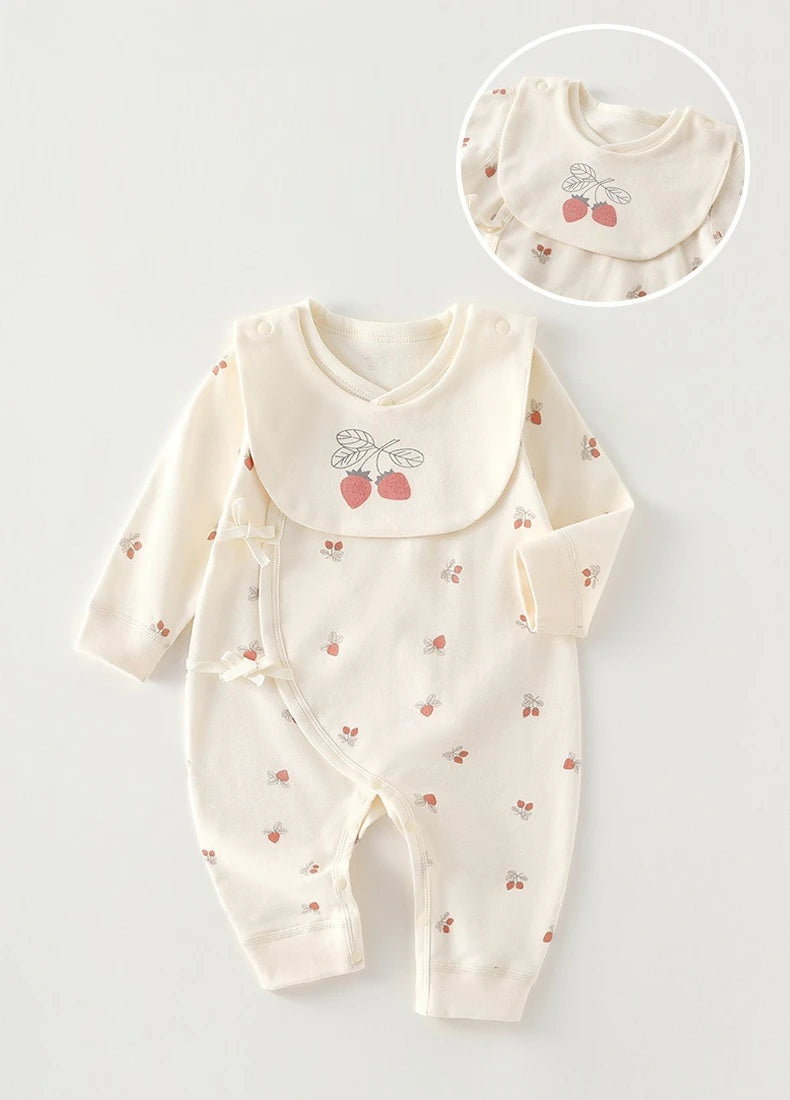 Newborn Romper & Bib Set — 100% Cotton Unisex