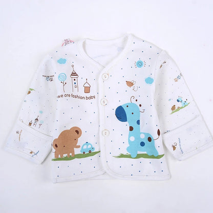 5-Piece Newborn Baby Clothing Set | Cartoon Cotton Tops & Pants 0-3 Months