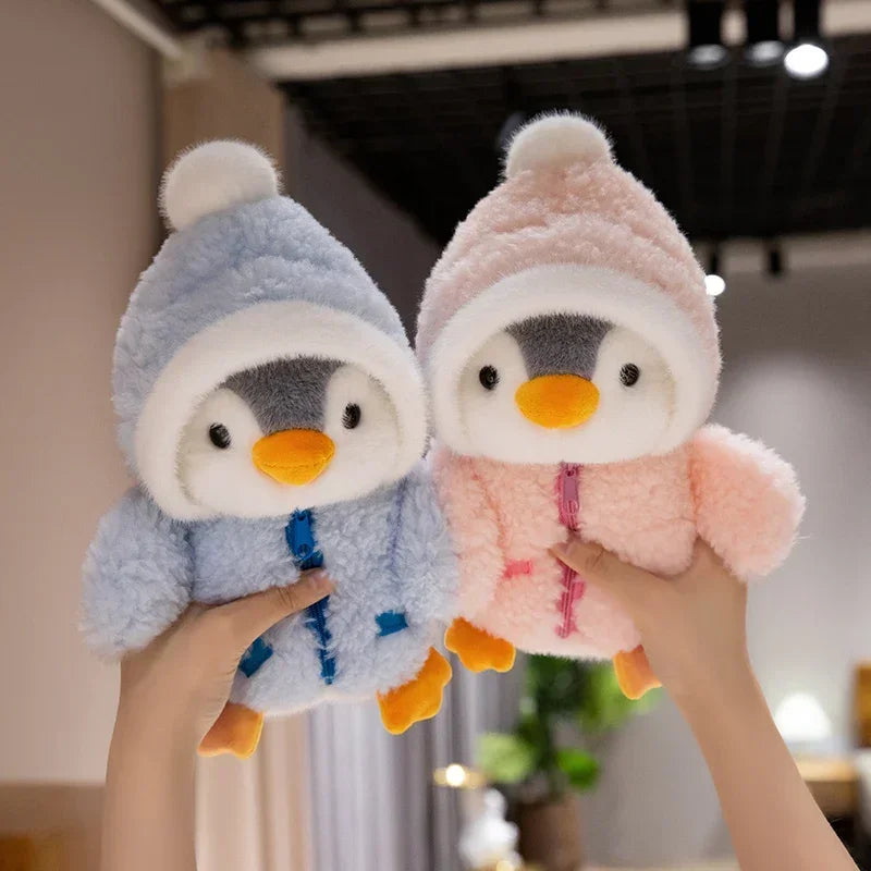 Cute Penguin Plush Toy | Soft Stuffed Animal with Clothes & Hat