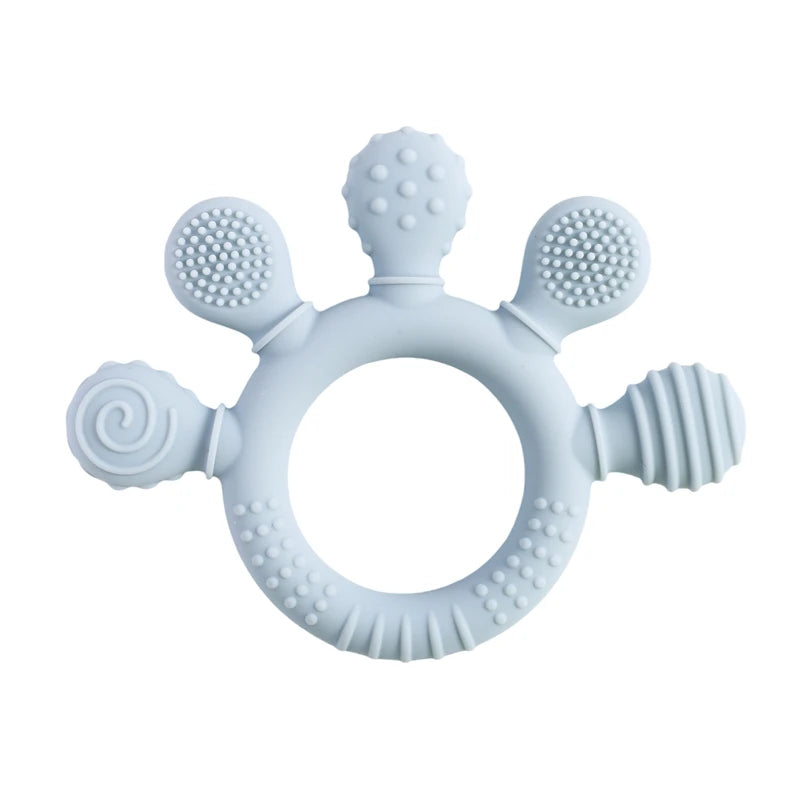Baby Silicone Teether & Pacifier Chain Set