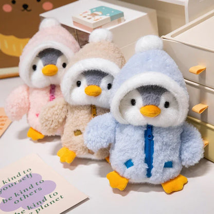 Cute Penguin Plush Toy | Soft Stuffed Animal with Clothes & Hat