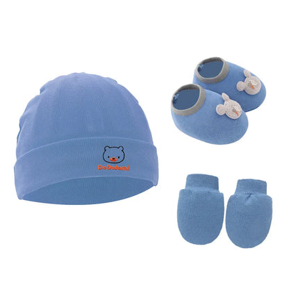 Baby Beanie, Bonnet, Gloves & Socks Set | 3-Piece Newborn Gift 0-12 Months