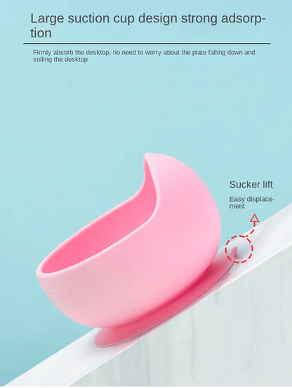 Baby Silicone Suction Bowl with Spoon | Waterproof Kids Feeding Tableware
