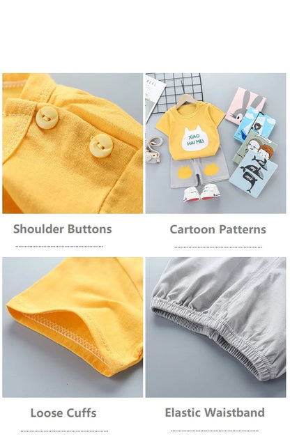 Kids Cotton T-Shirt & Shorts Set | Boys & Girls Summer Outfit 2PCS