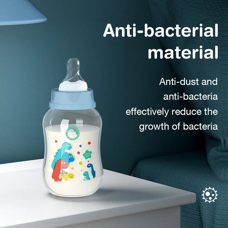 Baby Bottle with Gravity Ball & Handle | 150/240ml Anti-Spill Newborn Feeding Bottle, BPA-Free