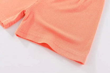 Kids Cotton 2-Piece Outfit Set | Short Sleeve Top & Shorts 12 Months–5 Years