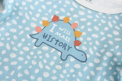 8-Piece Cotton Bodysuit & Pants Baby Set | Long Sleeve Cartoon Print 0-12M