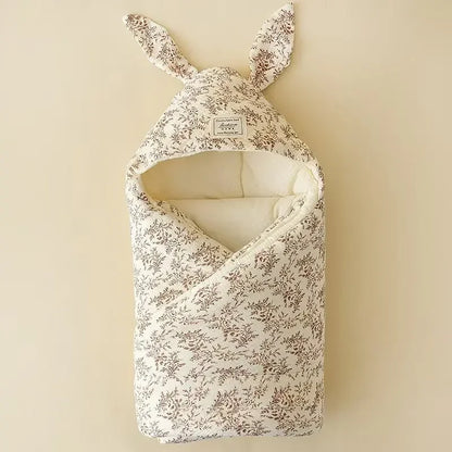 Newborn Bunny Ears Swaddle Blanket | Extra Soft Cotton Wrap