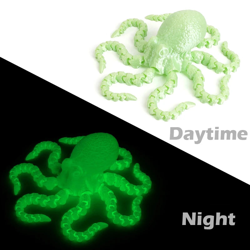 3D Printed Octopus Fidget Toy | Flexible Joints Desktop Ornament & Kids Gift
