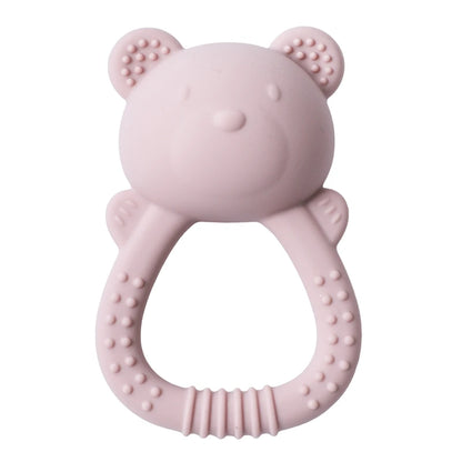 Silicone Bear Teether Rattle | Food-Grade Sensory Hand Bell for Babies 0–12 Months