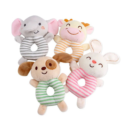 Baby Animal Plush Rattle Hand Ring Toy