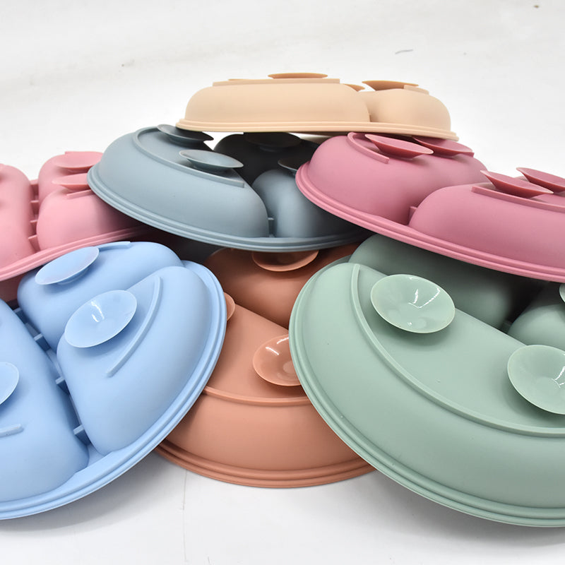 5-Piece Baby Silicone Tableware Set | Suction Plate, Bowl, Spoon & Fork | BPA-Free