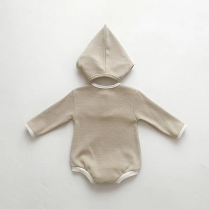 Baby Romper with Matching Hat — Cotton Unisex 0-12 Months