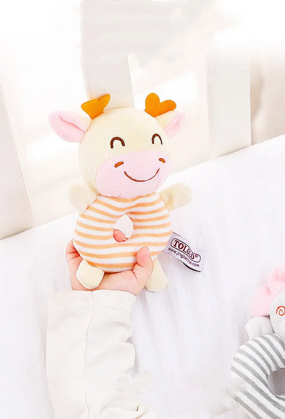 Baby Animal Plush Rattle Hand Ring Toy