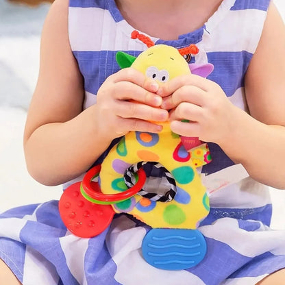Baby Handheld Rattle & Teether Toy | Animal Character Stroller Toy for Newborns