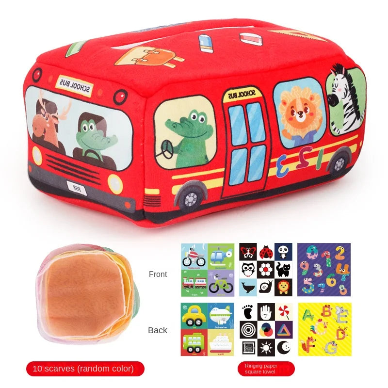 Baby Montessori Magic Tissue Box | Sensory Activity Toy for Infants 6–18 Months