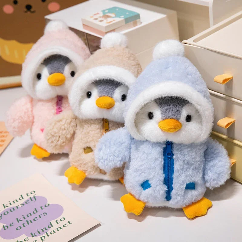 Cute Penguin Plush Toy | Soft Stuffed Animal with Clothes & Hat