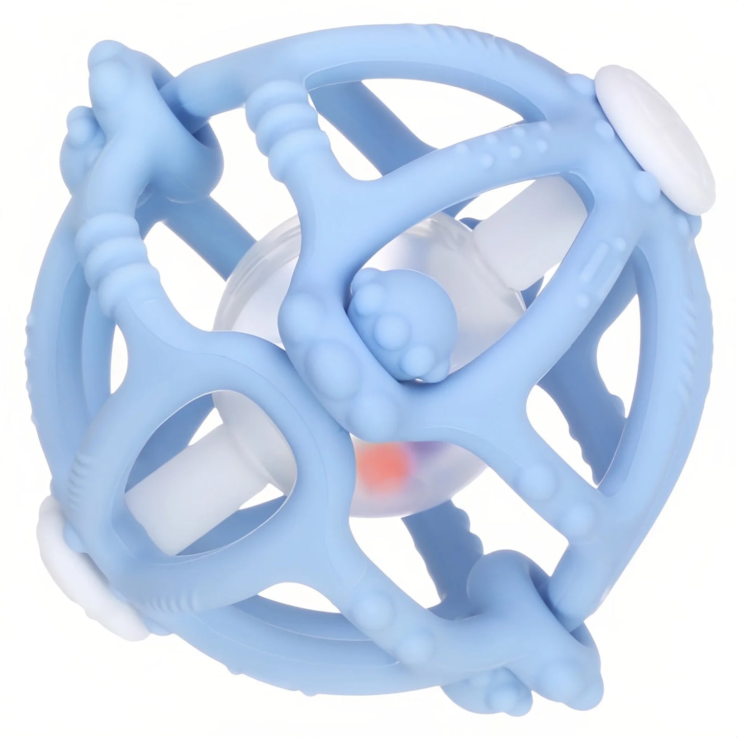 Sensory Montessori Rattle Ball — Silicone Baby Teether Toy
