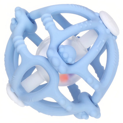 Sensory Montessori Rattle Ball — Silicone Baby Teether Toy