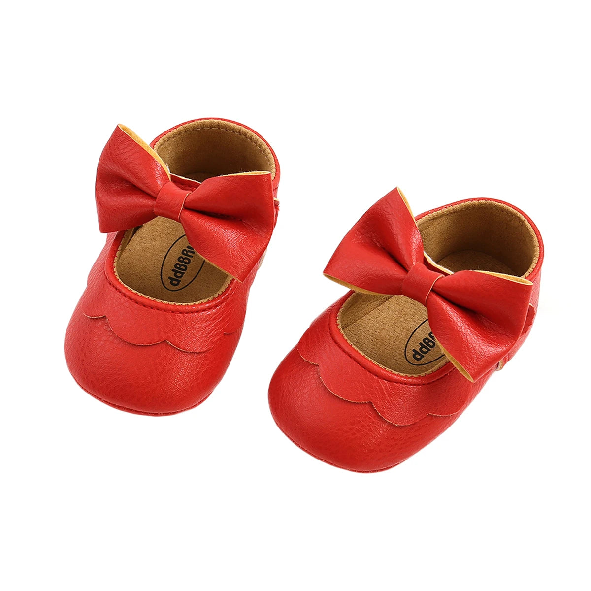 Baby Girls Bow Knot Soft Sole Princess Shoes | First Walker Flat Shoes 0-18 Months
