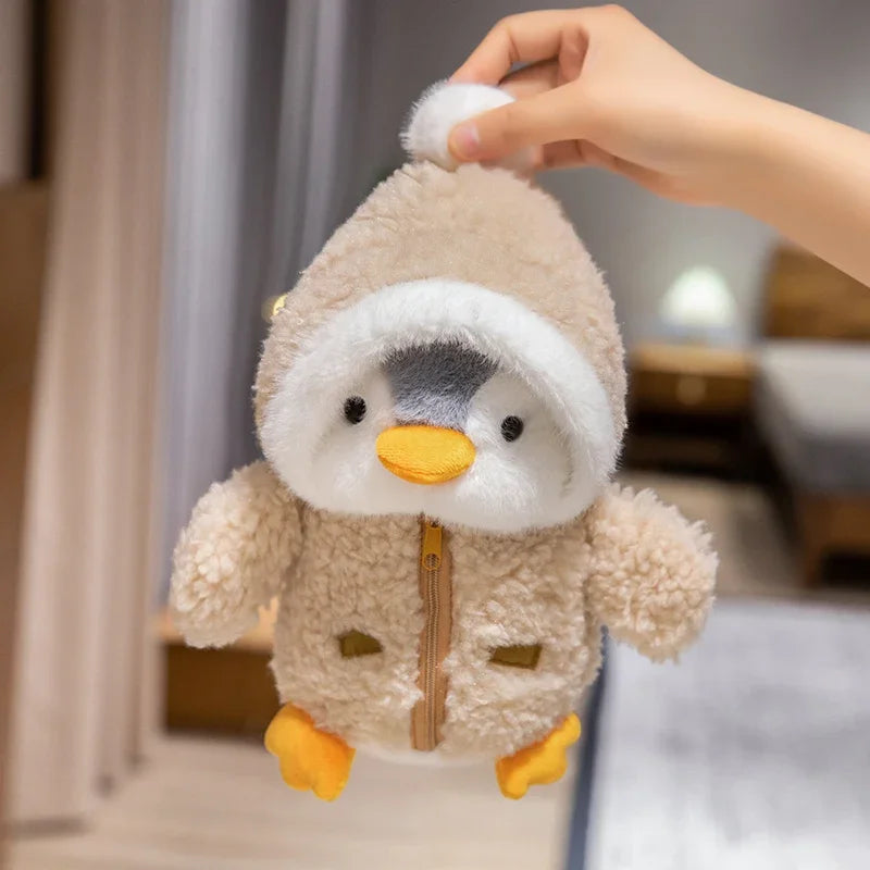 Cute Penguin Plush Toy | Soft Stuffed Animal with Clothes & Hat
