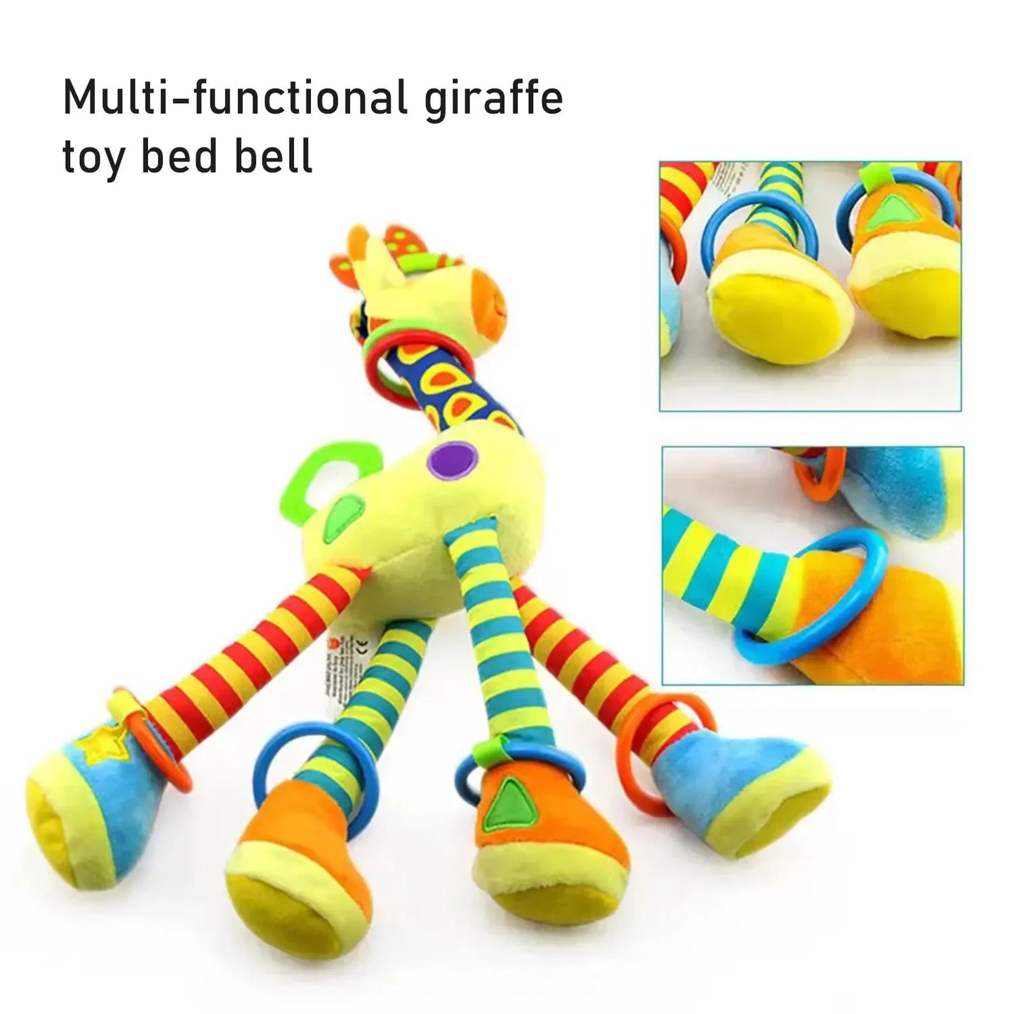 Baby Handheld Rattle & Teether Toy | Animal Character Stroller Toy for Newborns