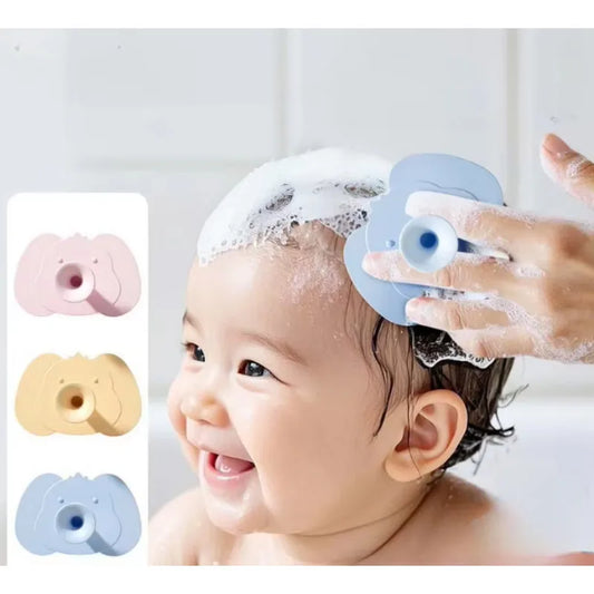 Baby Silicone Shampoo & Massage Bath Brush | Soft Hair Comb & Scalp Care Tool