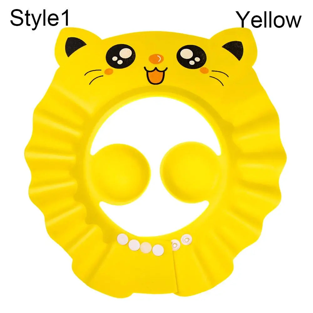 Baby Bath Shower Cap & Hair Shield | Waterproof Ear & Eye Protection | 3 Styles | Yellow, Pink & Blue