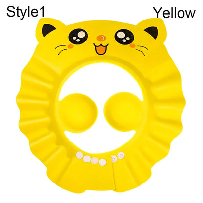 Baby Bath Shower Cap & Hair Shield | Waterproof Ear & Eye Protection | 3 Styles | Yellow, Pink & Blue