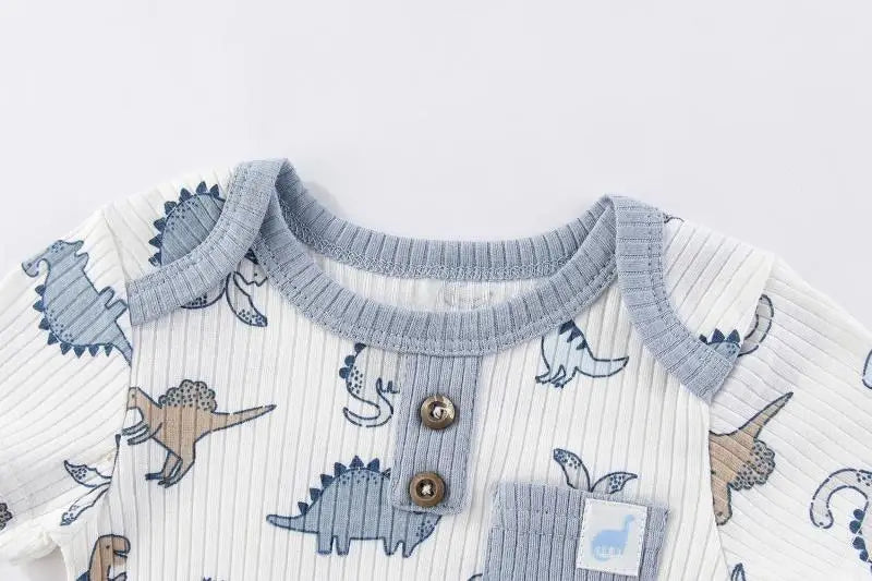 Baby Unisex Cotton Bodysuit 5-Pack | Short Sleeve Cartoon Print 0-12 Months