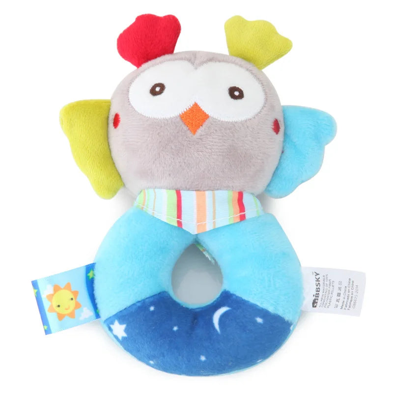 Baby Plush Animal Rattle Toy | Crib Mobile Bed Bell for Newborns 0-12 Months