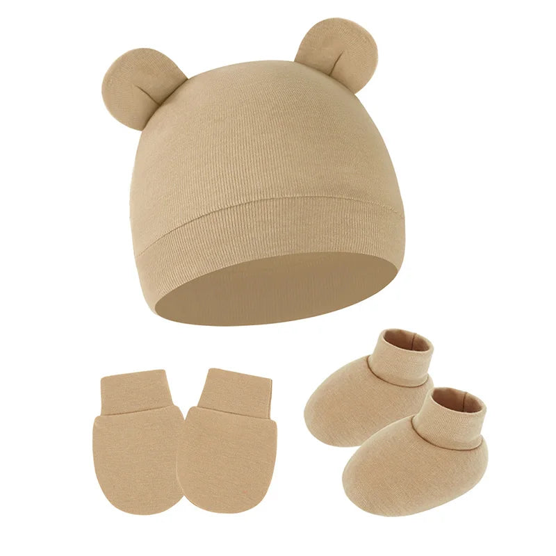 Baby Anti-Scratch Gloves & Foot Cover Set | Newborn Protection Kit
