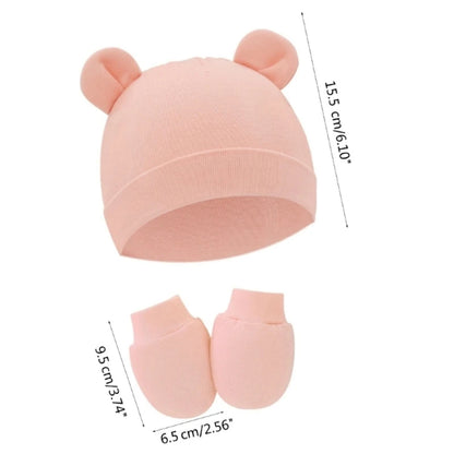 Newborn Beanie, Anti-Scratch Mitts & Foot Cover Set | 3-Piece Baby Gift