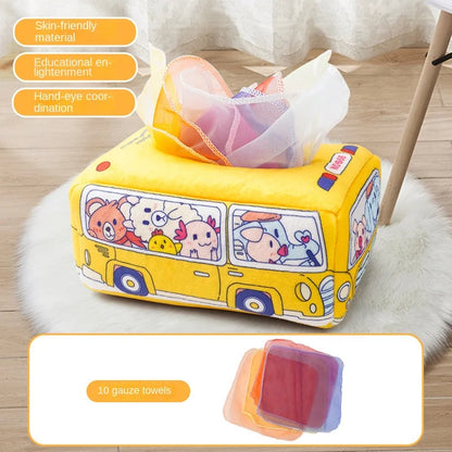 Baby Montessori Magic Tissue Box | Sensory Activity Toy for Infants 6–18 Months