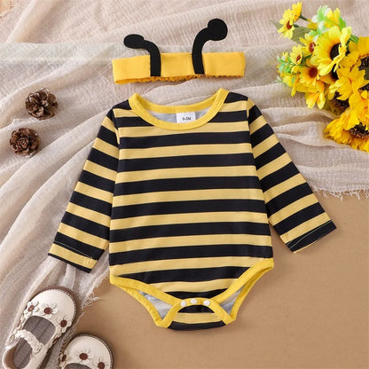 Baby Girl Embroidery Romper & Suspender Dress Set with Headband | 0-18 Months