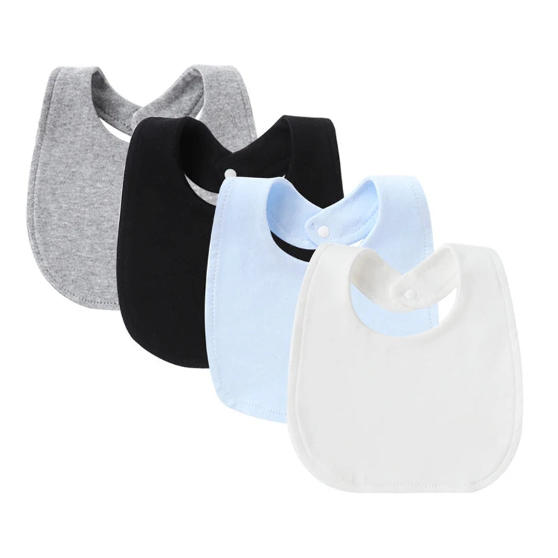 Baby Bibs & Burp Cloths Set | 4Pcs Cartoon Newborn Saliva Towels